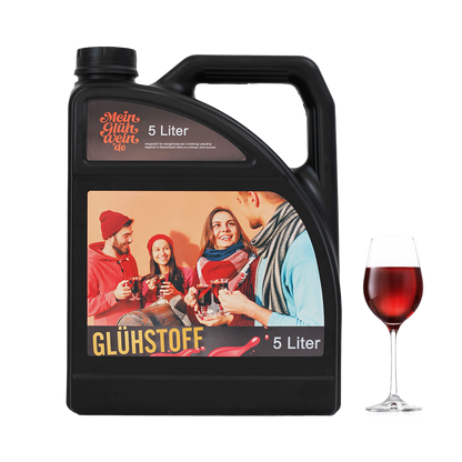 Glühstoff-Kanister 5 l mit eigenem Foto – roter Glühwein